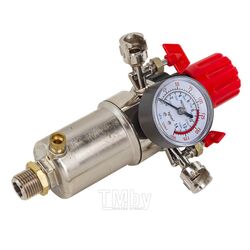 Фильтр-регулятор с индикатором давления для пневмосистем с б/с поворотными и краниками (10Мк, 800 л/мин, 0-14bar,раб. температура 5-60) Forsage F-SL4000-04B