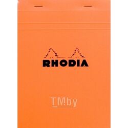 Блокнот А5 148*210 мм, 80 л., в клетку скоба сверху, обл. карт., оранжевый Rhodia 16200С