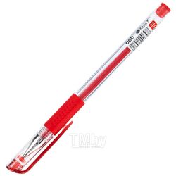 Ручка гелевая "Daily" 0,5 мм, пласт., прозр., стерж. красный Deli E6600S