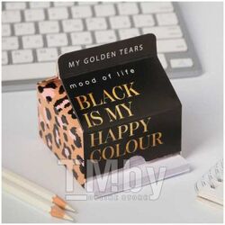 Блок для заметок белый 7*7*8 ArtFox "Black is my happy colour", 60г/м2, 150л. OfficeSpace 4966985