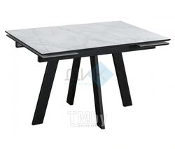 Стол обеденный WINGS (МДФ + HPL 0,6 мм) Жемчужный Перито/Черный