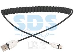 USB кабель универсальный microUSB шнур витой 1,5 м черный REXANT
