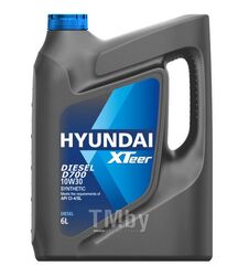 Моторное масло HYUNDAI XTEER Diesel D700 10W30 6L API CI-4 SL, Synthetic 1061002