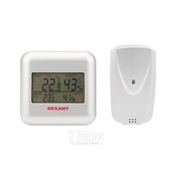 Термометр электронный с часами и беспроводным выносным датчиком REXANT S3341BF