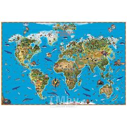 Карта мира Обитатели земли (в пластик. тубусе) DMB ОСН1234463