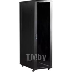Шкаф 19" Business, 32U 600x800, черный, передняя дверь стекло, задняя дверь распашная металл