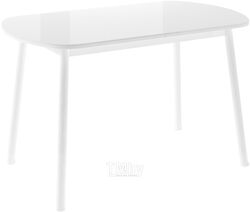 Обеденный стол Импэкс Leset Мидел Мини (металл белый/стекло белое)