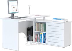 Компьютерный стол Сокол-Мебель КСТ-109 (правый, белый)