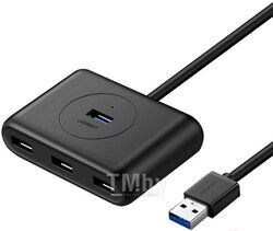 Хаб UGREEN USB 3.0 Hub 1m CR113 (Black) (20291)
