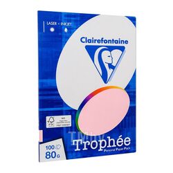 Бумага цветная A4, 80г/м, 100 л. "Trophee" mix fluo Clairefontaine 4120C