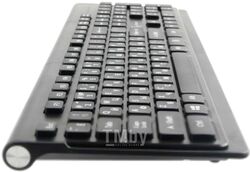 Клавиатура+Мышь черный, 2.4ГГц/10м, 1600 DPI, мини-приемник- USB, Wireless Gembird KBS-7200