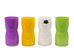 Набор ваз стеклянных "primavera" 4 шт. 5,5x11 см/181 мл Crystalex 25292/181-4