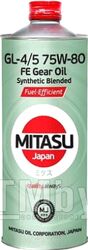 Трансмиссионное масло MITASU 75W80 1L FE GEAR OIL GL-4 5 API GL-4 5 Synthetic Blended MJ4411