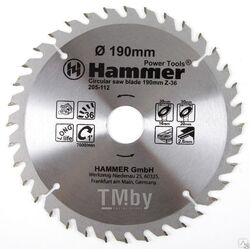 Диск пильный Hammer Flex 205-112 CSB WD 190ммx36x30/20/16мм по дереву 30662