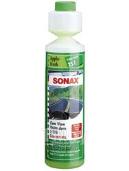 Жидкость для стеклоомывателя летняя (концентрат) SONAX с дозатором, запах яблока 250ml SX372 141