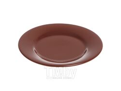 Тарелка десертная керамическая, 198 мм, круглая, серия Лапсеки, шоколад, PERFECTO LINEA