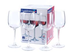 Набор бокалов для вина стеклянных "Allegresse" 4 шт. 420 мл Luminarc