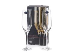 Набор бокалов для шампанского стеклянных "Amoroso" 2 шт. 200 мл Crystalex