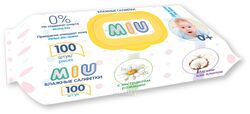 Влажные салфетки детские MIU С экстрактом ромашки (100шт)