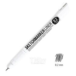 Ручка капиллярная 0.2 мм, черный Sketchmarker SML-02