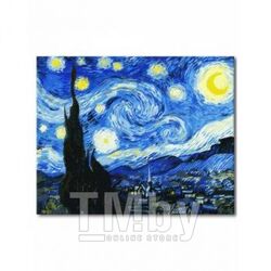 Набор для рисования по номерам, картина 40х50 см "Ван Гог. Звездная ночь" (холст на раме, акр. краски,3 кисти) MENGLEI VP354