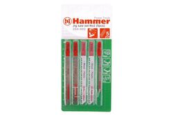 Пилка для лобзика (набор) Hammer Flex 204-902 JG WD-PL набор No2 дерево\пластик 3 вида, 5шт 30579