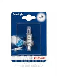 Лампа галогенная блистер 1шт H1 12V 55W P14.5s Pure Light (стандартные характеристики) BOSCH 1987301005