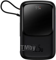Внешний аккумулятор Baseus Qpow Pro Digital Display Fast Charge Power Bank 10000mAh 22.5W Type-C Edition Black (Simple charging cable Type-C 3A 0.3m Black) (PPQD020101)