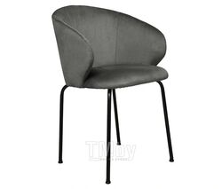 Кухонный стул (кресло) Mara Сохо классик ( Kingstyle 105 F ), велюр Seven 12 (темно-серый), опора 801 черный