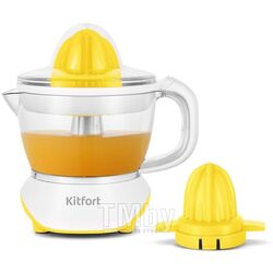 Соковыжималка для цитрусовых Kitfort KT-1147-3 бело-желтый
