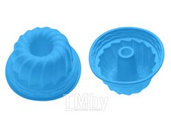 Форма для выпечки, силиконовая, кекс, 24х10.5 см, голубая, PERFECTO LINEA