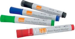 Набор маркеров Nobo Glass Whiteboard Marker для стеклянных досок 4 шт