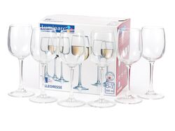 Набор бокалов для вина стеклянных "Allegresse" 6 шт. 300 мл Luminarc