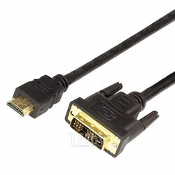 Шнур HDMI - DVI-D, 1,5м, gold, с фильтрами REXANT 17-6303