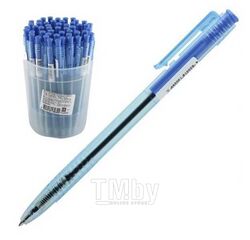 Ручка шариковая автоматическая синий стержень 0,7мм, тонированный корпус Стамм РШ500