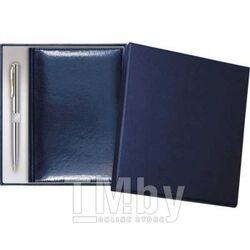 Набор подарочный Attomex "Visa" ежедневник 2024 А5 145*205 мм, 352 стр, темно-синий + шариковая ручка deVente 2237443