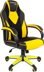 Кресло геймерское Chairman Game 17 (экопремиум, черный/желтый)