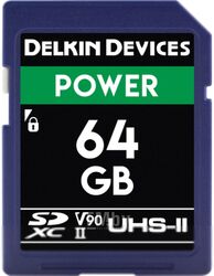 Карта памяти Delkin Power SDXC 64GB 2000X UHS-II (Class 10) V90 (DDSDG200064G)