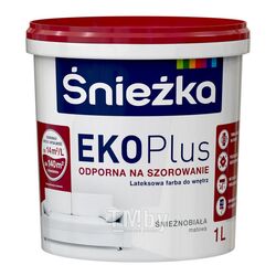 Краска Sniezka EKO Plus, 1л белый 1303-01000-00001-00