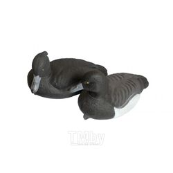 Муляж "Утки" пластмассовая с поворотной головой для пруда декоративного(к-т 2шт)(15х19х28см,цвет:черный, черный/белый) WMC TOOLS TG6004021(2 шт к-т)