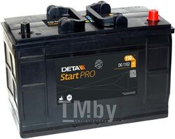 Аккумуляторная батарея 110Ah DETA PROFESSIONAL 12 V 110 AH 750 A ETN 0 B1 349x175x235mm 26.4kg DETA DG1102