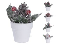 Цветок искусственный декоративный новогодний 6,5x13,5x6,5 см Belbohemia