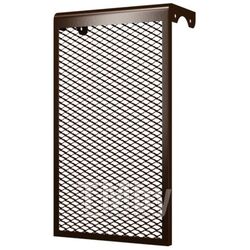 Декоративный металлический экран для радиаторов отопления 4-х секционный КОРИЧНЕВЫЙ 4 ДМЭР кор