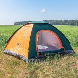 Палатка туристическая четырехместная (190х190х130см, полиэстер, каркас стеклопластик) ISMA ISMA-LY-1624