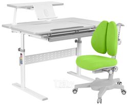 Парта+стул Anatomica Dunga Armata Duos (белый/серый/зеленый)