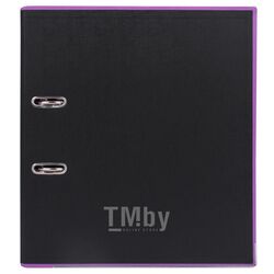 Папка-регистратор А4 7,5 см чёрная с фиолетовой окантовкой Darvish DV-14267-PR