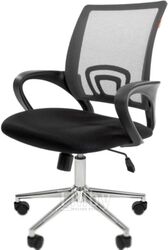 Кресло офисное Chairman 696 хром новый подлокотник (TW серый)