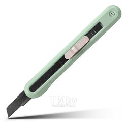 Нож для бумаги "Deli Nusign" 9 мм, усиленный, зеленый