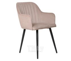 Кухонный стул (кресло) Mara Эмеральд классик ( Kingstyle 104 F U ), велюр Seven 006 (светло-бежевый), опора Юта (черный)