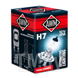 Лампа галогенная H7 12V 55 W (PX26D) AWM 410300004
